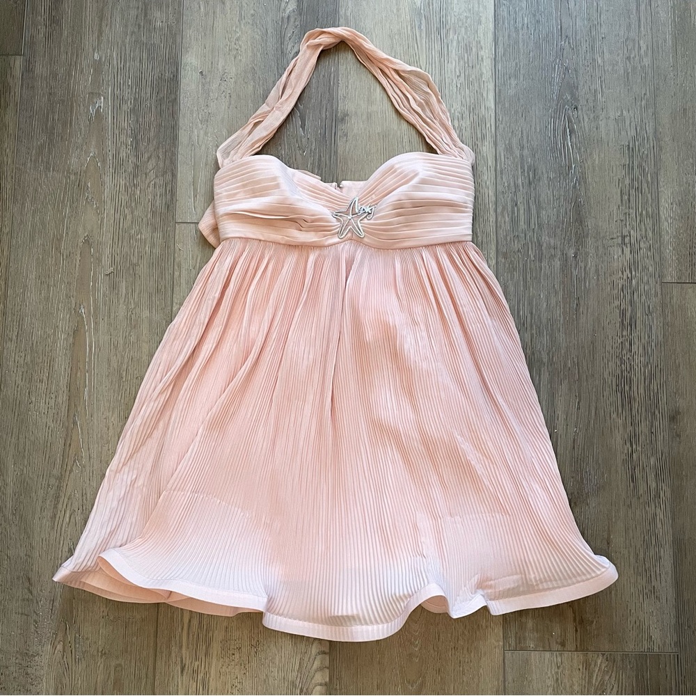 ✨SOLD✨ Nana Jacqueline Jamara Halter Mini Dress in Pink - Picture 9 of 13